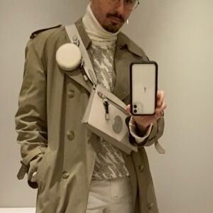 Off white Coach leather Crossbody Rivington Bag with Coin Pouch